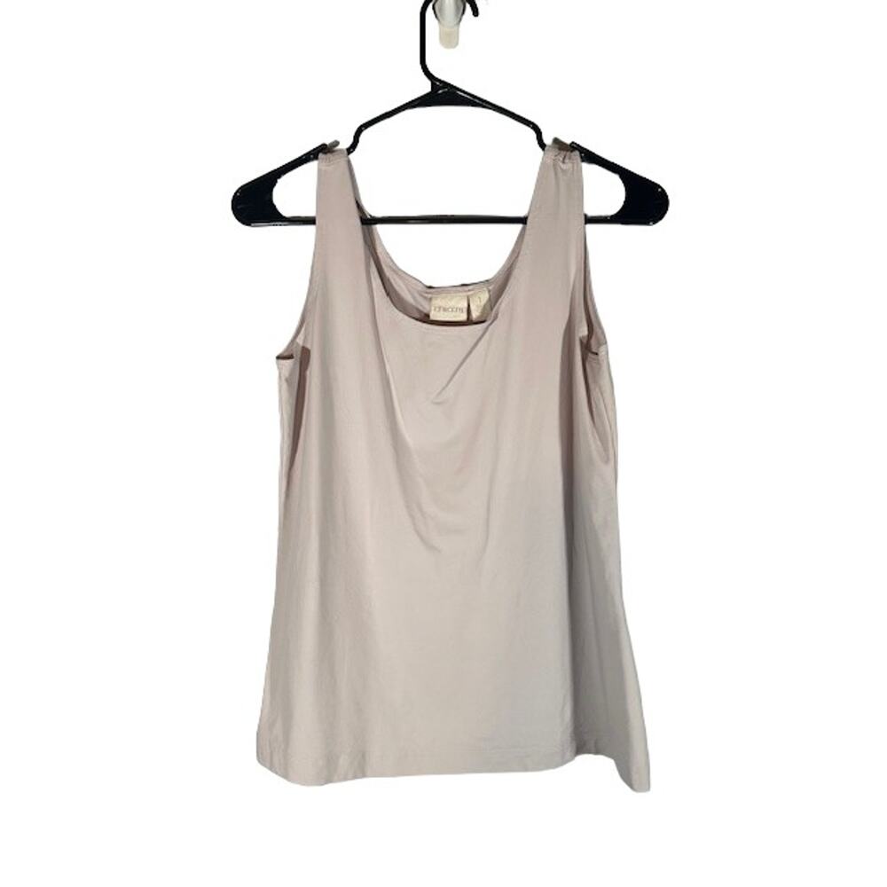 Chico's Pale Pink Nylon Blend Dressy Sleeveless Tank Top Women Sz 1 Sz M 8